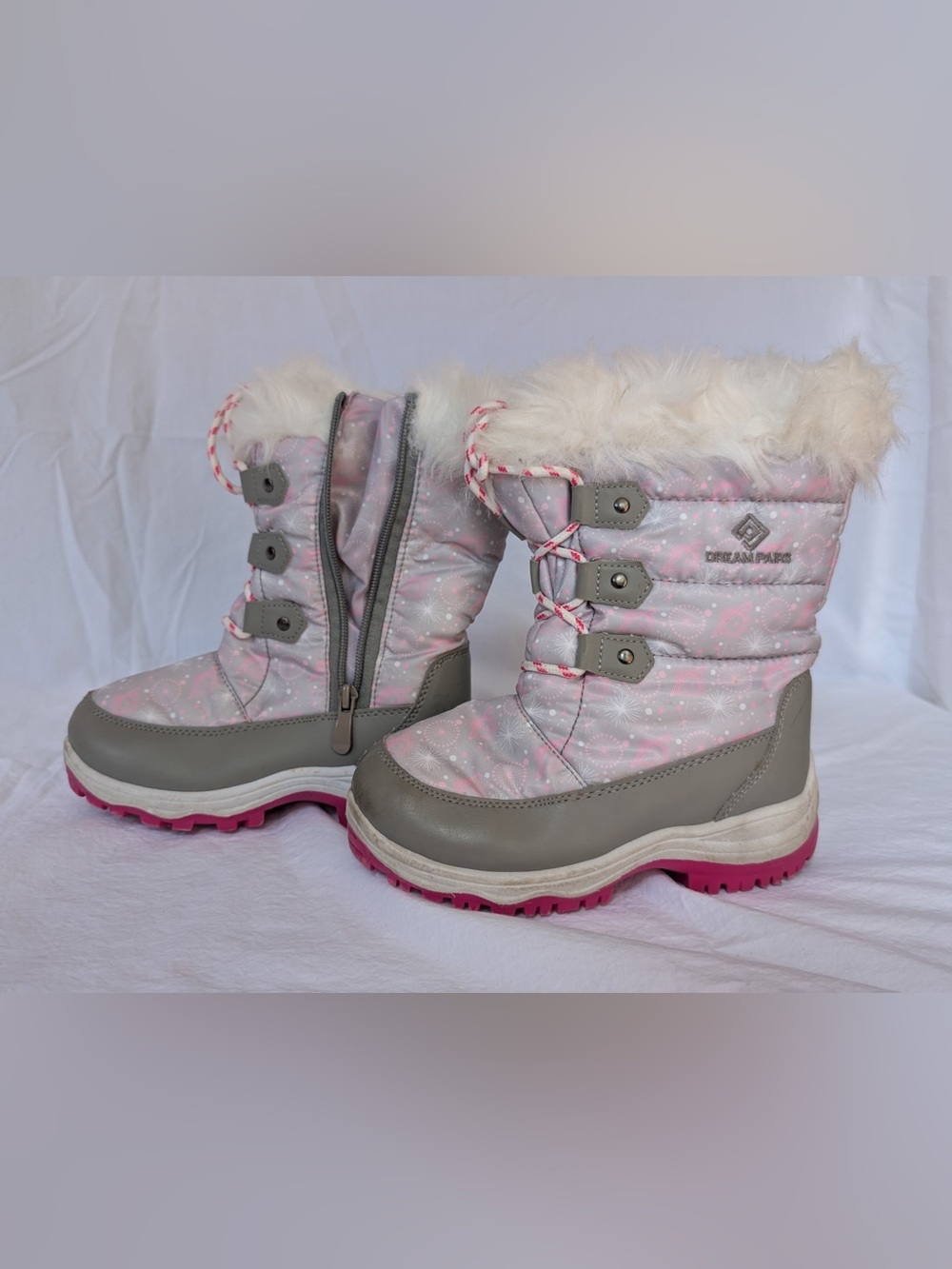 Dream Pair Kids Nordic Winter Snow Boots with Faux Fur